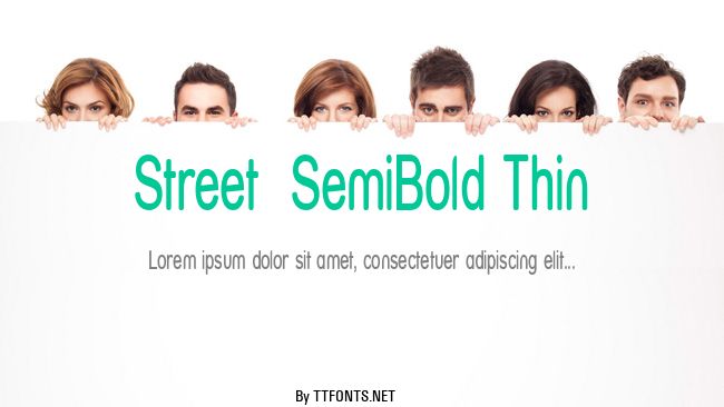 Street  SemiBold Thin example
